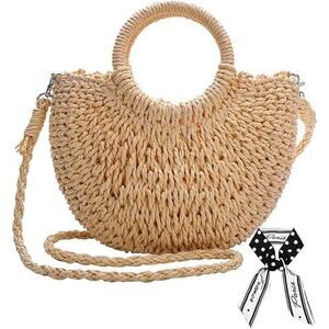 New Dailyacc Straw Shoulder Handbag Woven Purse Beach Envelope Clutch Bag